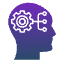 Human head with gears illustration