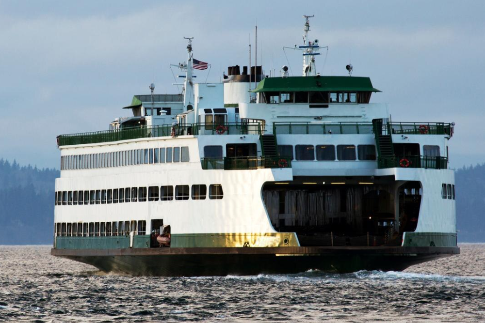 Washington State ferry on water